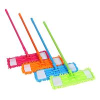 Швабра эконом с насадкой из микрофибры VETTA без подкл, телескоп, металл, 70-120см, насадка 50г 