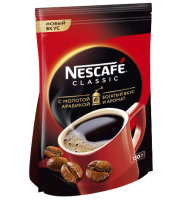 Кофе Nescafe Classic растворимый с добавлением молотой арабики пакет 130г 