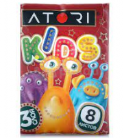 Платочки бумажные АТОРИ КИДС 8л трехслойн  