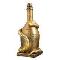 Копилка Змея с бутылкой 12х12х27см бронза 