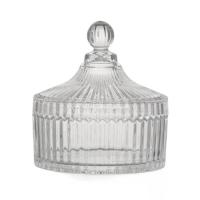 Конфетница с крышкой круглая Царская 550мл 