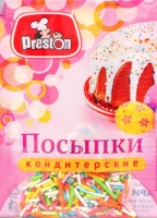 Посыпки кондитерские декоративные Preston Радуга-вермишель, 7г 