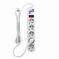 Сетевой фильтр ПВС 3х0.75 5роз. 1.8м 10А 2200W БЕЛЫЙ земля выкл E1М 901415 