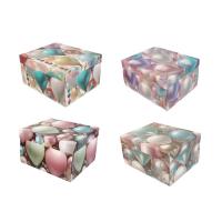 Коробка складная бумага 31x25x16см 4 дизайна 