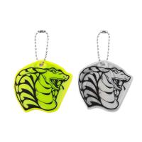 Светоотражающий элемент двусторон голова кобры 6,2х5,7см цепочка МИКС 