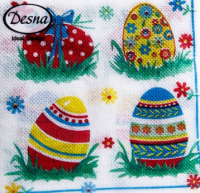 Салфетки бумажные Desna Design Пасхальные яйца, 1 слой, 40л, 24х24 