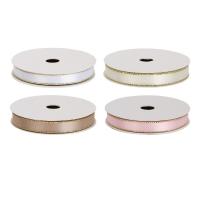 Лента для подарков атласная 1см x 2,7м полиэстер 4 цвета 