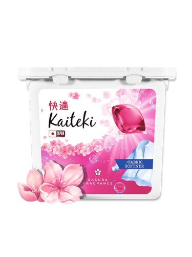 Капсулы для стирки Kaiteki Color 3в1 Жасмин и ваниль 100шт 
