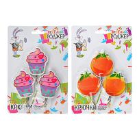 Крючки самоклеящиеся на блистере ВЕСЕЛЫЙ РОДЖЕР «Идиллия», 3 шт, металл, пластик,  2 дизайна 