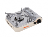 Плитка газовая из нерж стали, малая, с переходником, 25х20,5х10см, 1,8кВт ЕРМАК 