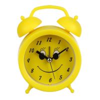 Часы - будильник настольные Смайл дискретный ход 9х12см АА 