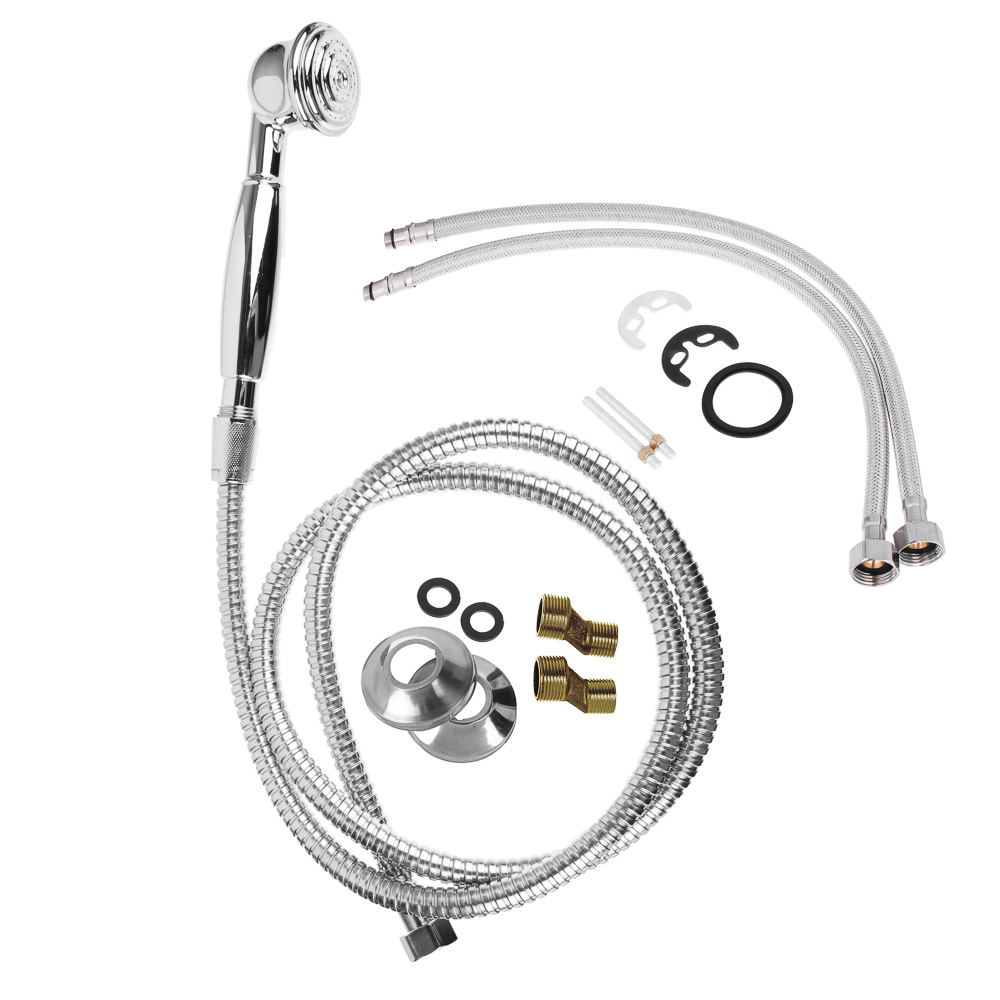 RAIN Смеситель для ванны Алия, с кор. изливом, керам. кран-буксы 1/2,  с ком. для душа,  латунь 