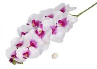 Цветы искусственные Орхидея Галатея 95см, бело-фиолетовый 