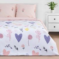 КПБ "Этель" дуэт Flower garden 143*215 см - 2 шт, 220*240 см, 70*70 см -2 шт, бязь 