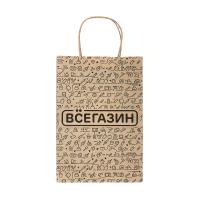 Пакет бумажный ВСЁГАЗИН кр.ручка крафт 18x12x26см 