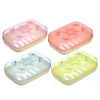 Мыльница с крышкой пластик, 11,5х8х3,8см, цветная, 4 цвета 