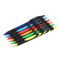 Авторучка шариковая синяя, 0.7мм, 6цв корпуса, софт-тач ClipStudio 