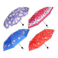 Зонт женский, механика, сплав, полиэстер, 53см, 8 спиц, 4 дизайна, 10598-1 