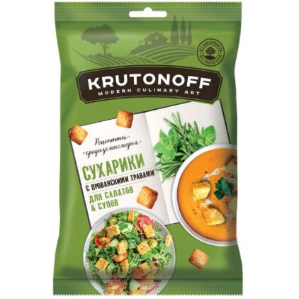 Сухарики со вкусом чеснока Крутоноф пшен 100г 
