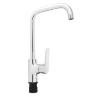 Смеситель для кухни Алмаз, высокий излив, картридж 35мм, гайка, латунь, хром RAIN 