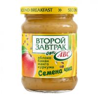 Десерт фруктовый АВС 250г Яблоко банан с манго семена чиа и куркумой 