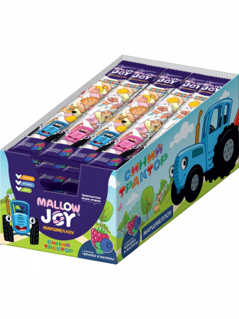 Конфитрейд СИНИЙ ТРАКТОР MALLOW JOY Маршмеллоу в форме косички 12г 