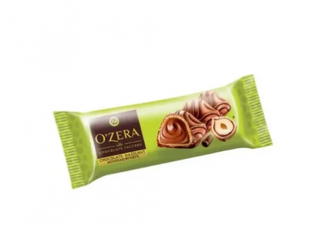 Батончик вафельный O`zera c ореховой начинкой 23г 