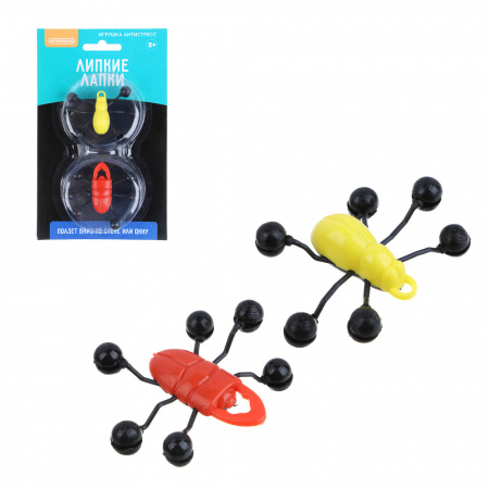 Игрушка антистресс Липкие лапки ИГРОЛЕНД 2шт 12,4x20,3см 6 видов 