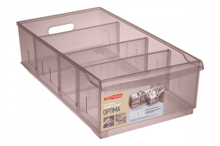 Контейнер универсальный 11,5л 242х450х129мм Optima коричневый (4) 433217414 Быт 