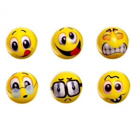 Мягкий мяч Смайлы МИКС в шоубоксе 