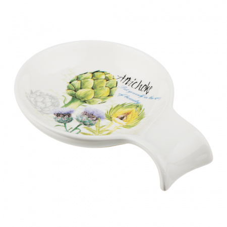 MILLIMI Артишоки Подставка для ложки, 15х11,5х2,5см, керамика 