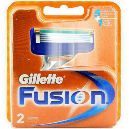 Кассеты GILLETTE Fusion, 2 шт 