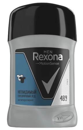 Антиперспирант стик Rexona MEN Невидимый/Прозрачный лед, 50 мл 