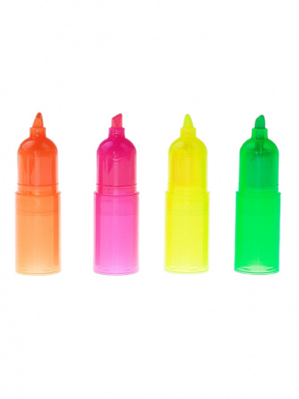 Маркер текстовыделитель наконечник скошенный 5мм секционный 4 цвета 