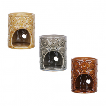 Аромалампа керамическая 6,5x6,5x8,2см 3 цвета 