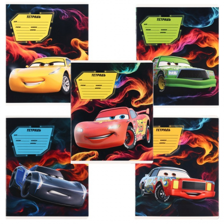 Тетрадь в линейку 12л Тачки 