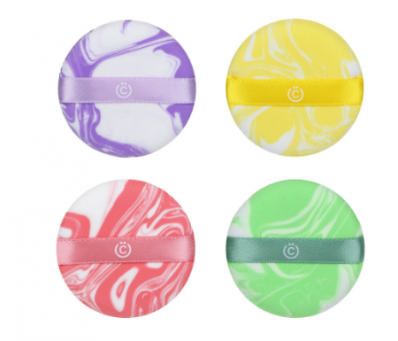 Спонжи для макияжа двухцветные 4шт, ПУ, 5,3см, ВГ22-26 ВСЁГАЗИН 