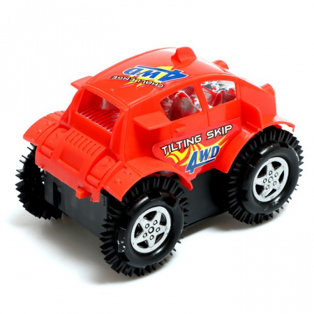 Машина-перевёртыш Безумный гонщик работает от батареек световые эффекты цвета МИКС 