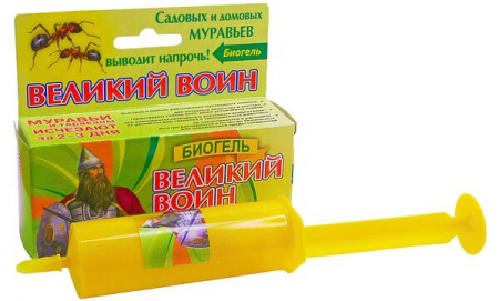 Гель шприц Великий Воин ЭКО от тараканов и муравьев 45г 