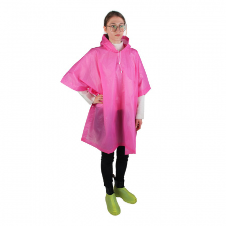 Дождевик-пончо с кнопками INBLOOM 90х110см PEVA 120мкм 