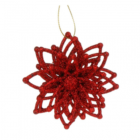 Цветок СНОУ БУМ 1шт 9см пластик 