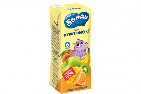 Сок Бегемотик Бонди Мультифрукт 0.2л 