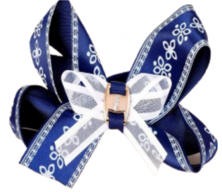Резинка для волос бант Школьница d-8 см в ассортименте 