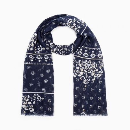 Палантин женский цвет т.синий р-р 90х180 