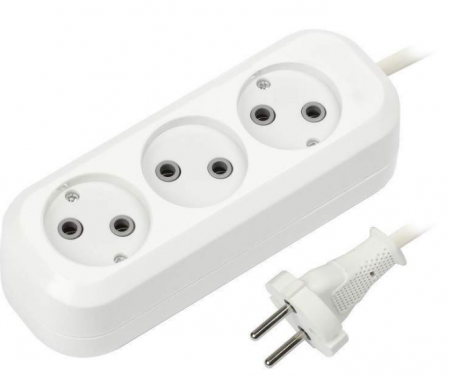 SmartBuy сет. удл. ПВС 2х1 3роз.  7м 10А (корпус АБС-пластик) SBE-10-3-07-N 