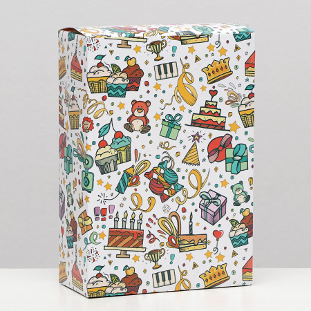 Коробка складная «Лазурит», 16×23×7,5 см в ассортименте 