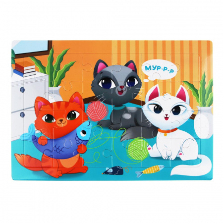 Пазл для малышей ИГРОЛЕНД картон, 6диз 30х21см 