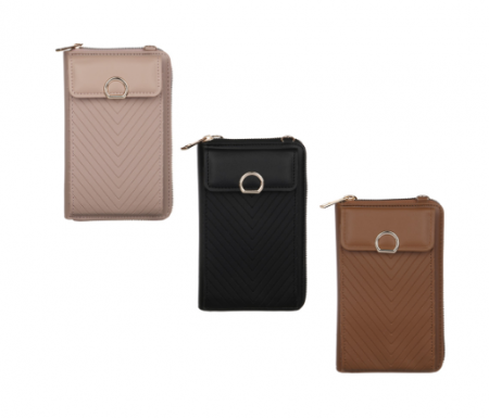 Кошелек-сумочка на длинном ремне, ПУ полиэстер, 17,5х11см, 3цв КЖ23-18 ЮL 