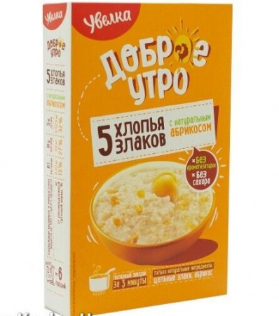 Хлопья 5 злаков с натуральным абрикосом 0,24кг  