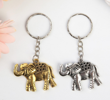 Брелок металл "Африканский слон" 3,5х3,5 см МИКС  